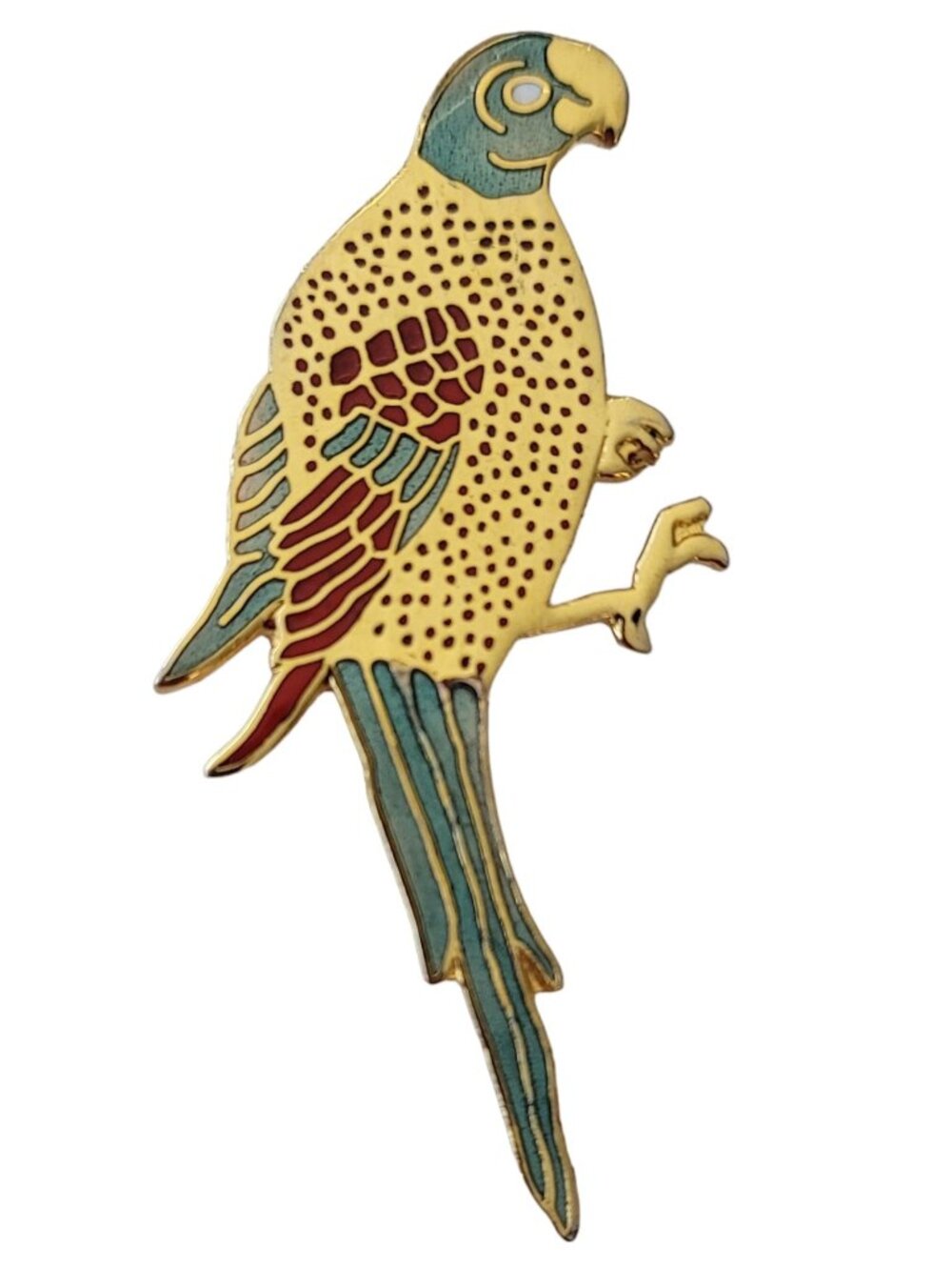 MMA Metropolitan Museum of Art Parrot Macaw Bird Brooch, Signed E698